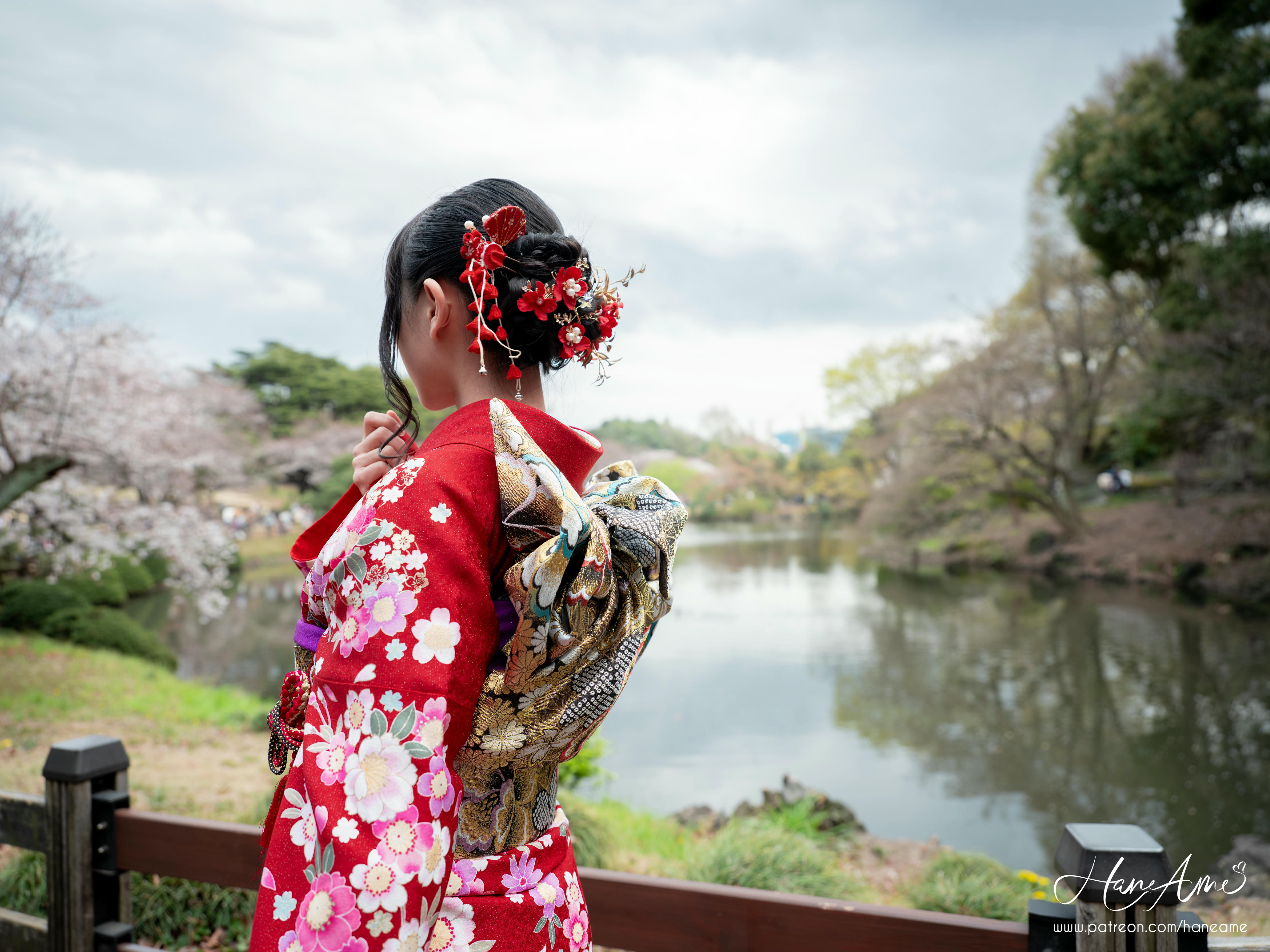 HaneAme雨波 NO.092 赤紅和服 [38P-736MB]_第2集