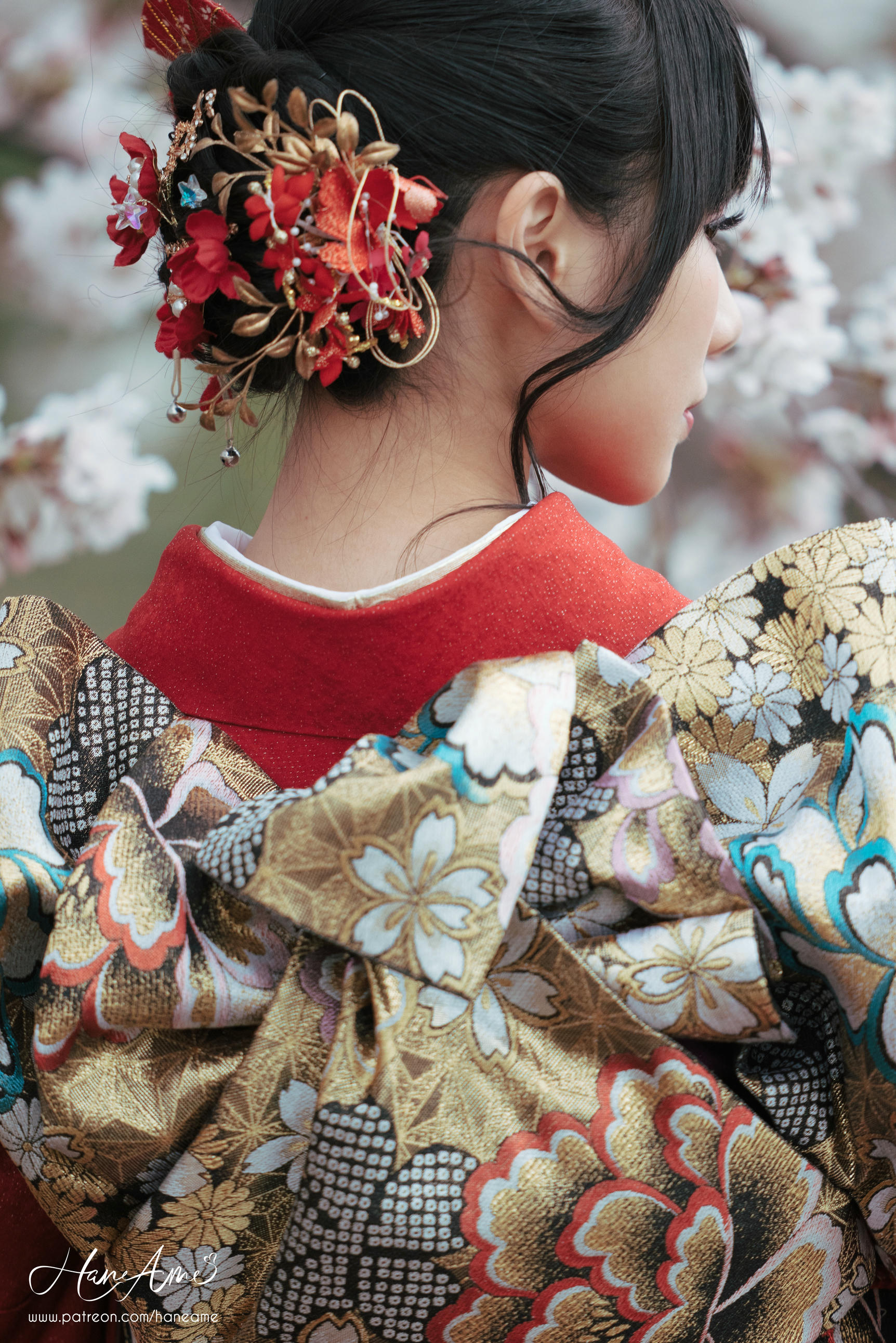 HaneAme雨波 NO.092 赤紅和服 [38P-736MB]_第2集