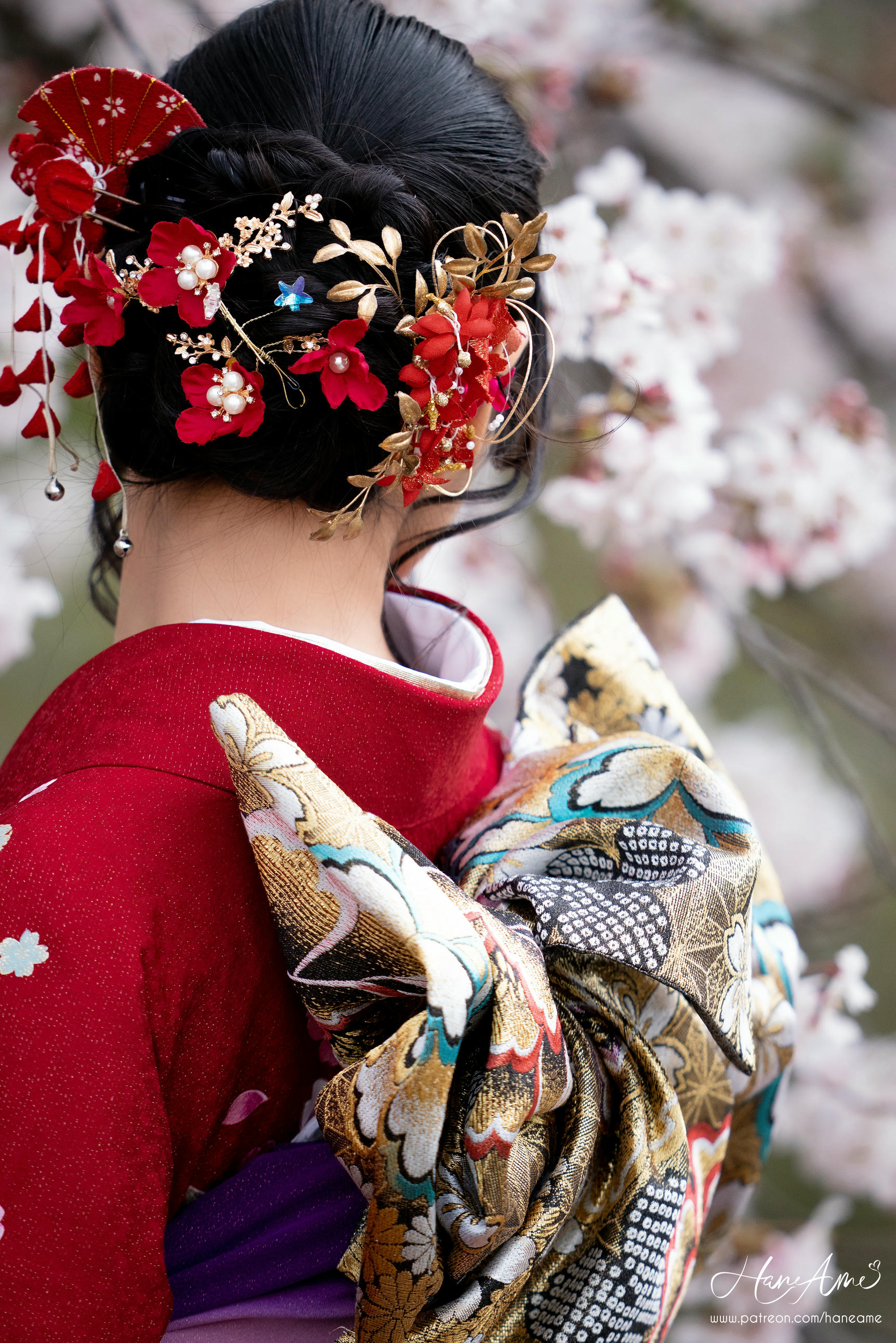 HaneAme雨波 NO.092 赤紅和服 [38P-736MB]_第1集