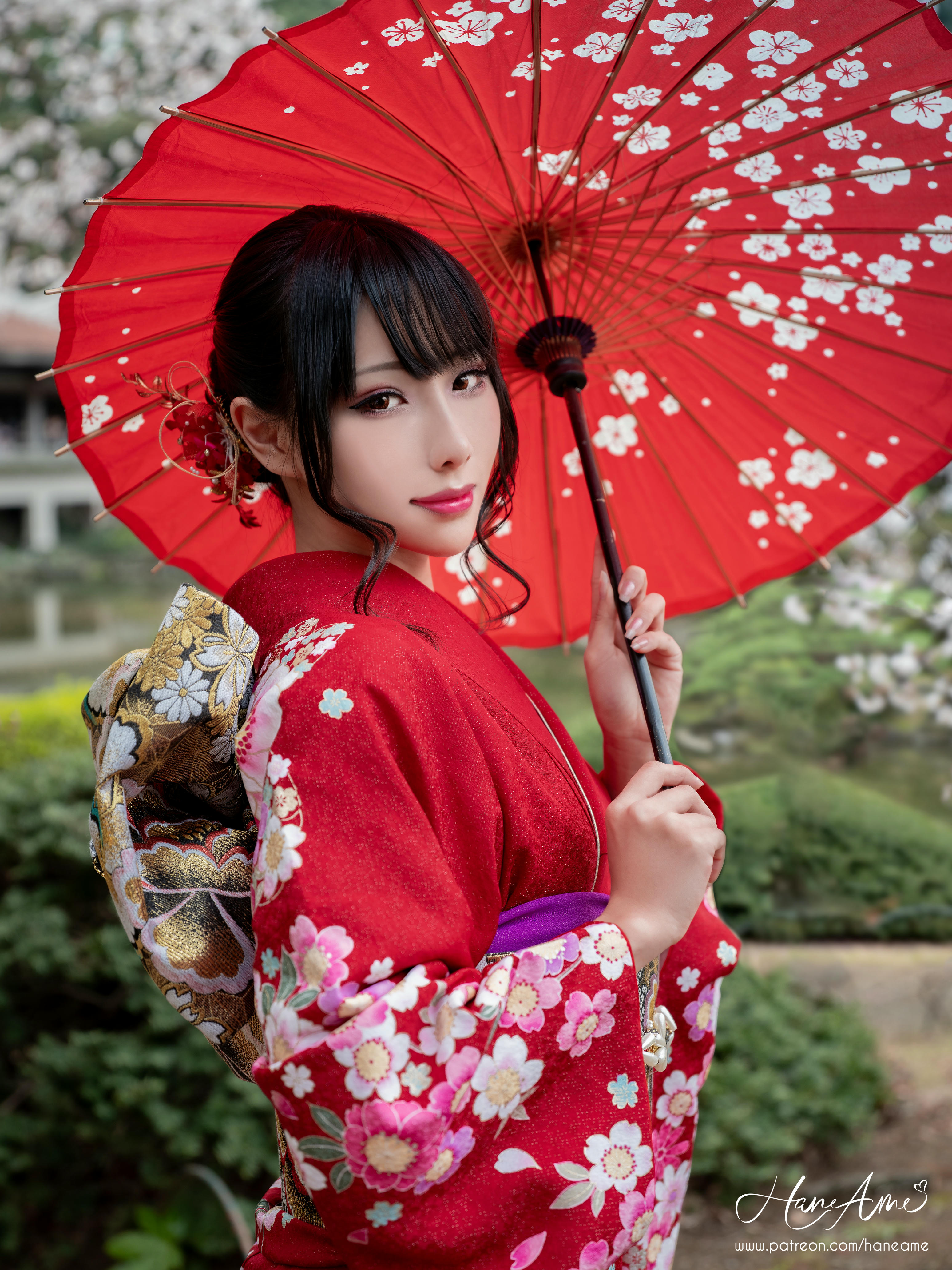 HaneAme雨波 NO.092 赤紅和服 [38P-736MB]_第1集