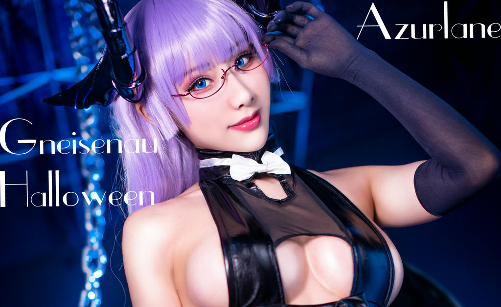 HaneAme雨波 NO.104 2020年01月图包 (4套) [59P 126.23 MB]-AzurLane_Gneisenau_格奈森腦萬聖節_第1集