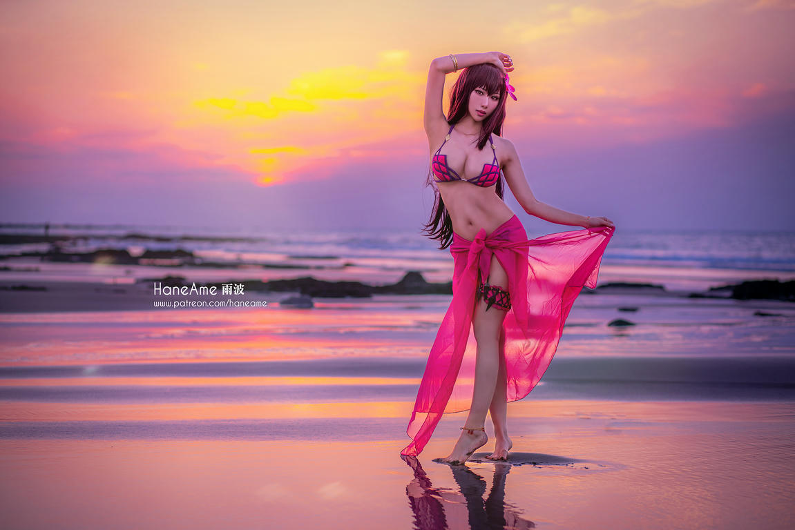 HaneAme雨波 NO.110 2020年07月图包 (4套) [44P1V 106MB]-FGO_Scathach_swimsuit_師匠泳裝_第1集