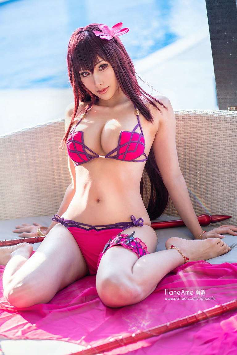 HaneAme雨波 NO.110 2020年07月图包 (4套) [44P1V 106MB]-FGO_Scathach_swimsuit_師匠泳裝_第1集