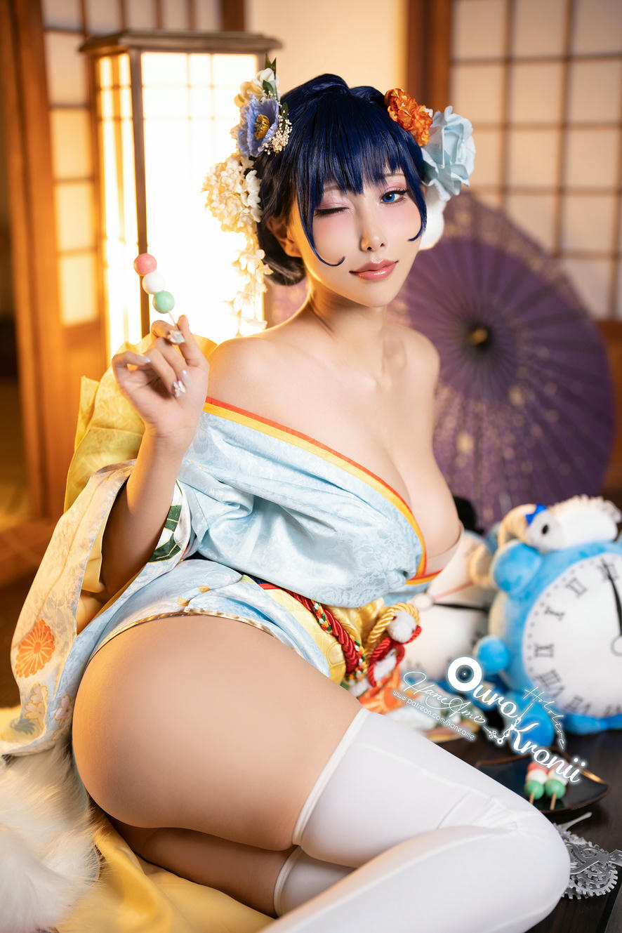 HaneAme雨波 NO.134 Hololive Kronii Photobook-時間寫真書[110P-405.8M]-2.Kimono_第1集