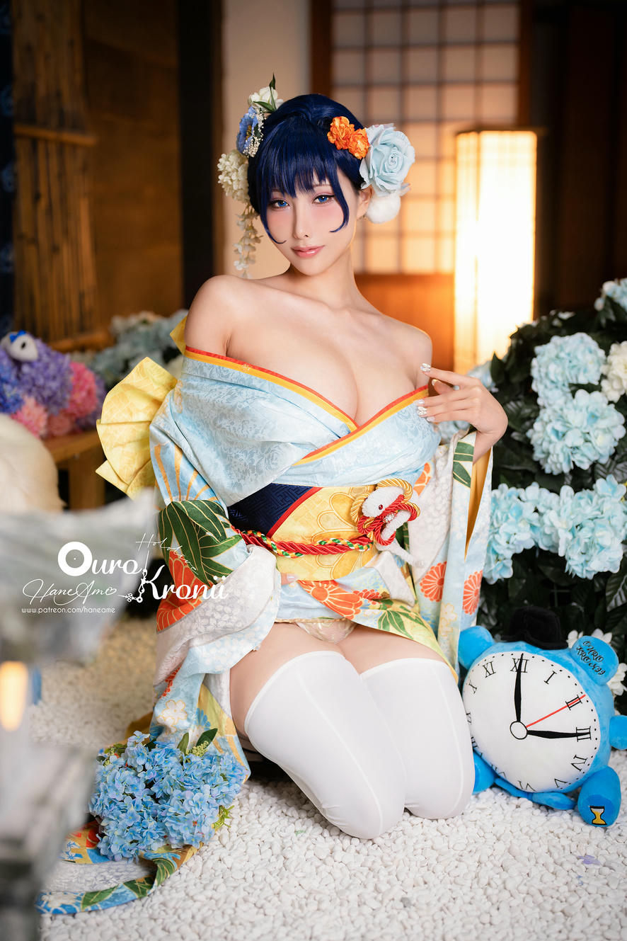 HaneAme雨波 NO.134 Hololive Kronii Photobook-時間寫真書[110P-405.8M]-2.Kimono_第2集