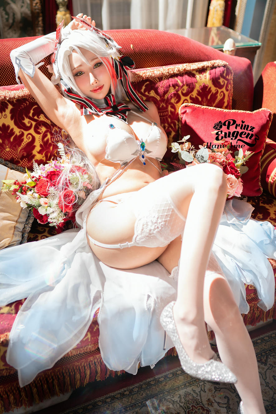 HaneAme雨波 NO.136 歐根親王 寫真書4套 (护士+婚纱+兔女郎+女仆) [107P-312MB]-婚纱_第1集