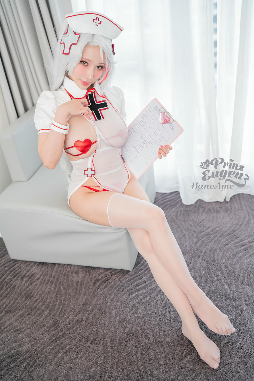 HaneAme雨波 NO.136 歐根親王 寫真書4套 (护士+婚纱+兔女郎+女仆) [107P-312MB]-护士_第2集