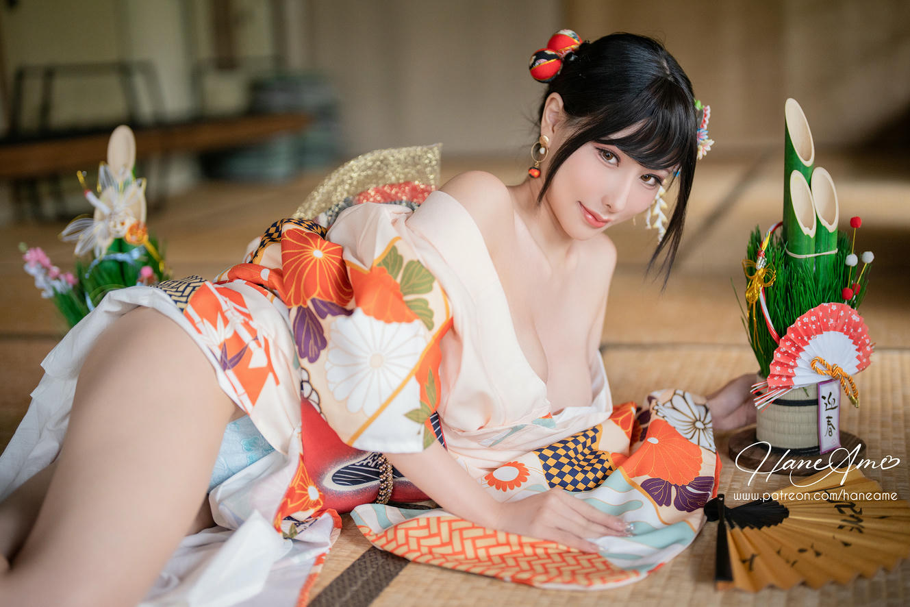 HaneAme雨波 NO.163 Flower Print Kimono Girl[46P-223MB]_第1集