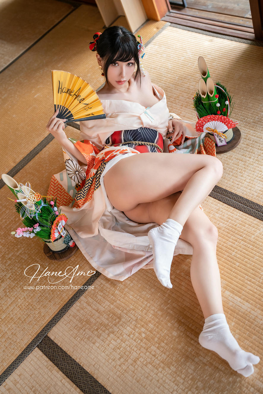 HaneAme雨波 NO.163 Flower Print Kimono Girl[46P-223MB]_第2集