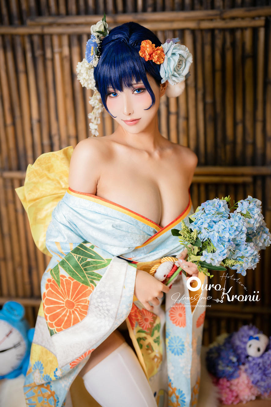 HaneAme雨波 NO.213 Hololive_ Kronii _ Photobook ＿時間寫真書 [110P-405MB]-2.Kimono_第2集