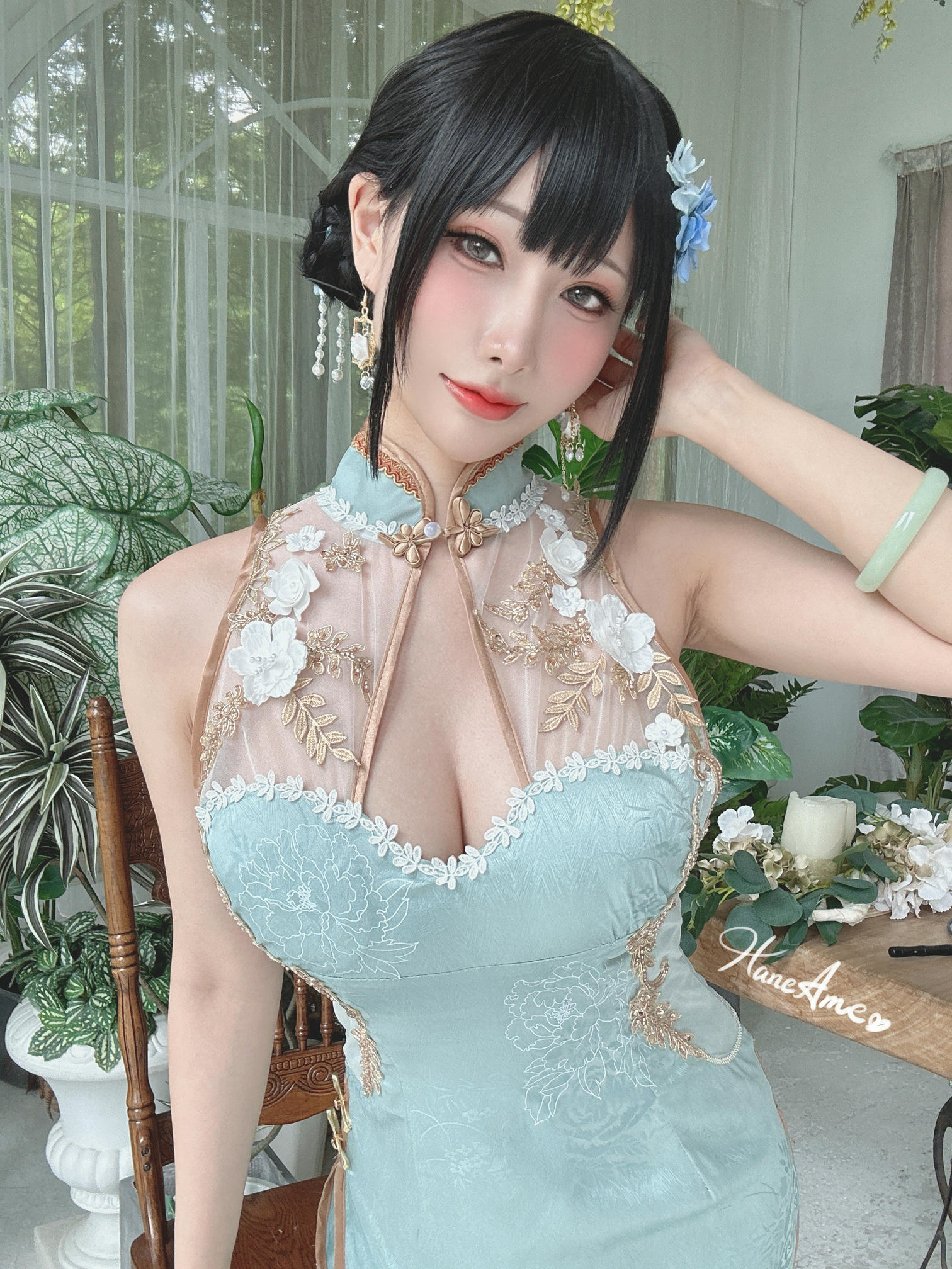 HaneAme雨波 NO.246 Original Jade Qipao 绿韵旗袍 [30P 240MB]_第1集