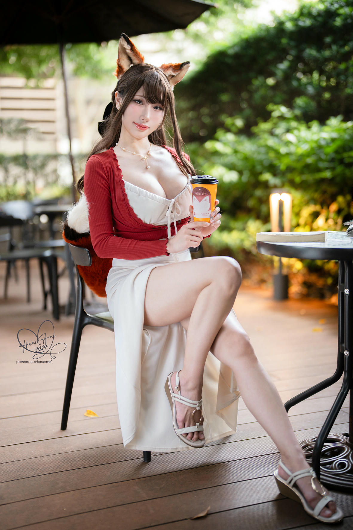 HaneAme雨波 NO.343 2024年11月 原創 寵物女友 秋日狐狸女友咖啡 [46P3V 498MB]_第1集