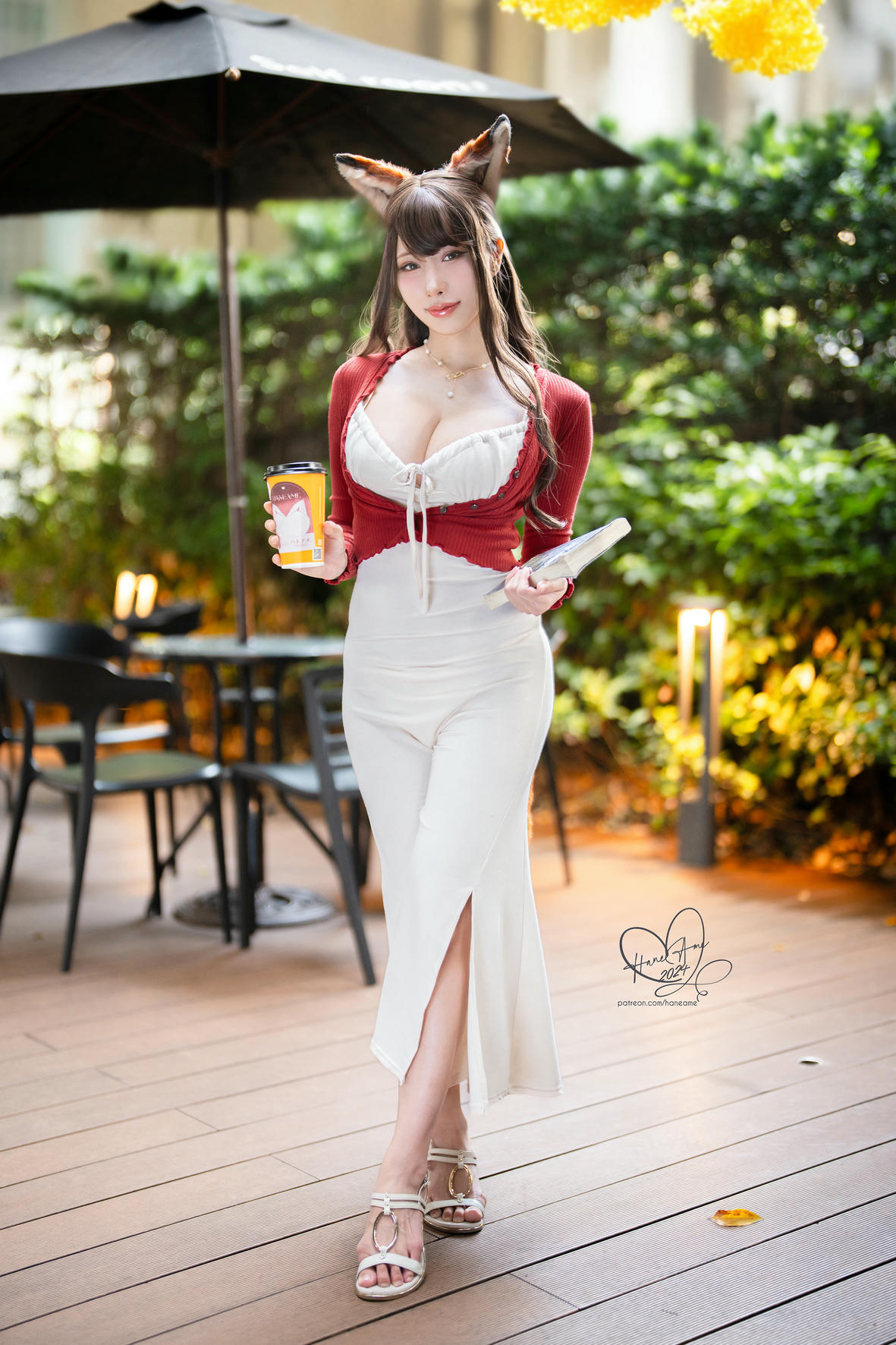 HaneAme雨波 NO.343 2024年11月 原創 寵物女友 秋日狐狸女友咖啡 [46P3V 498MB]_第2集