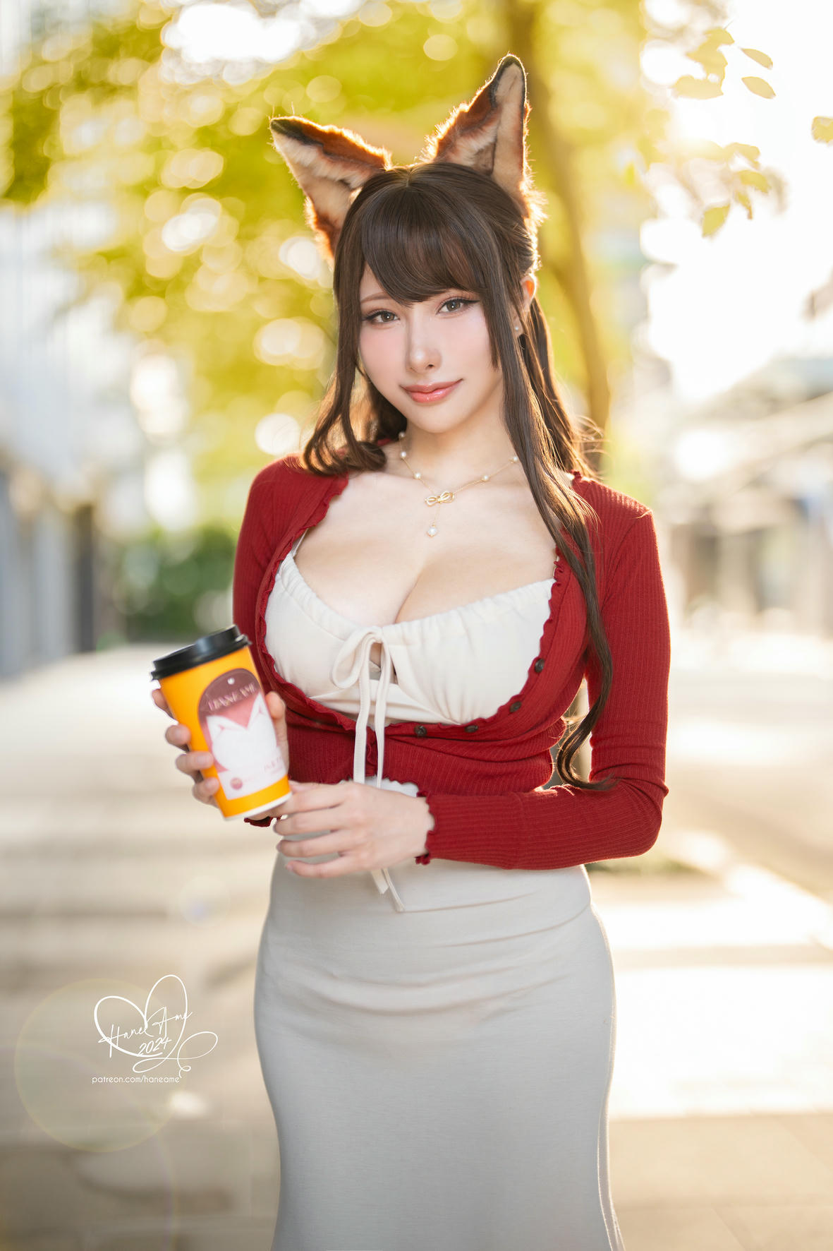 HaneAme雨波 NO.343 2024年11月 原創 寵物女友 秋日狐狸女友咖啡 [46P3V 498MB]_第2集