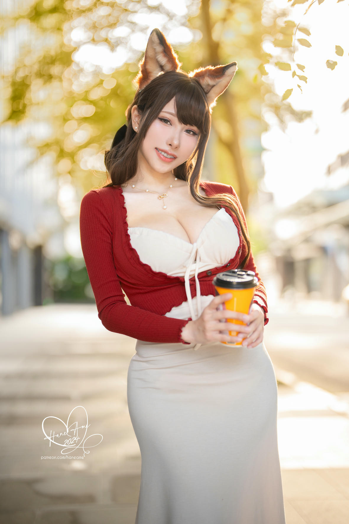 HaneAme雨波 NO.343 2024年11月 原創 寵物女友 秋日狐狸女友咖啡 [46P3V 498MB]_第2集