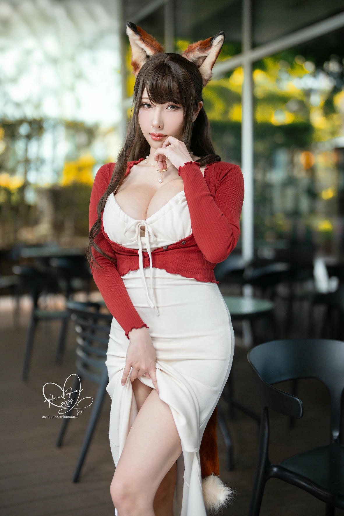 HaneAme雨波 NO.343 2024年11月 原創 寵物女友 秋日狐狸女友咖啡 [46P3V 498MB]_第1集