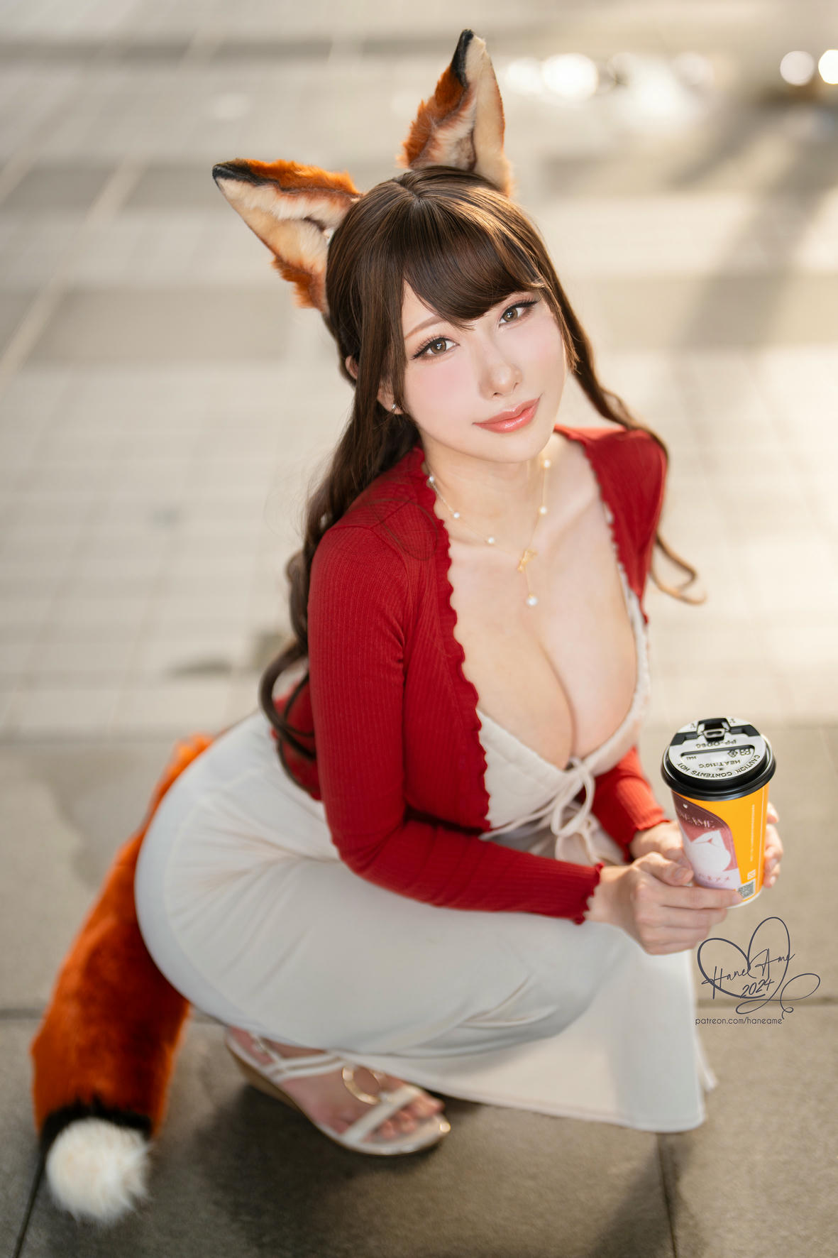 HaneAme雨波 NO.343 2024年11月 原創 寵物女友 秋日狐狸女友咖啡 [46P3V 498MB]_第2集