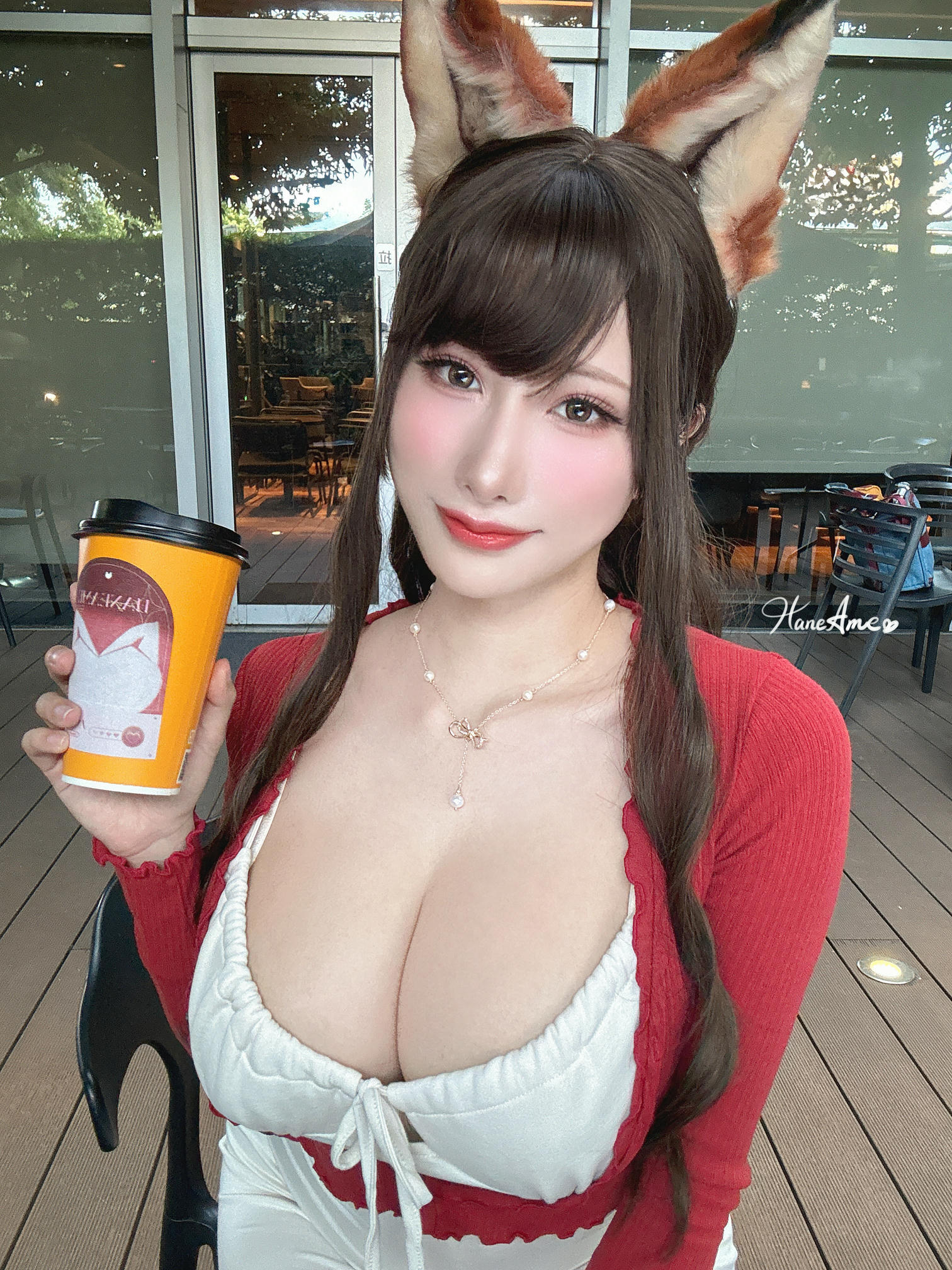 HaneAme雨波 NO.343 2024年11月 原創 寵物女友 秋日狐狸女友咖啡 [46P3V 498MB]_第2集