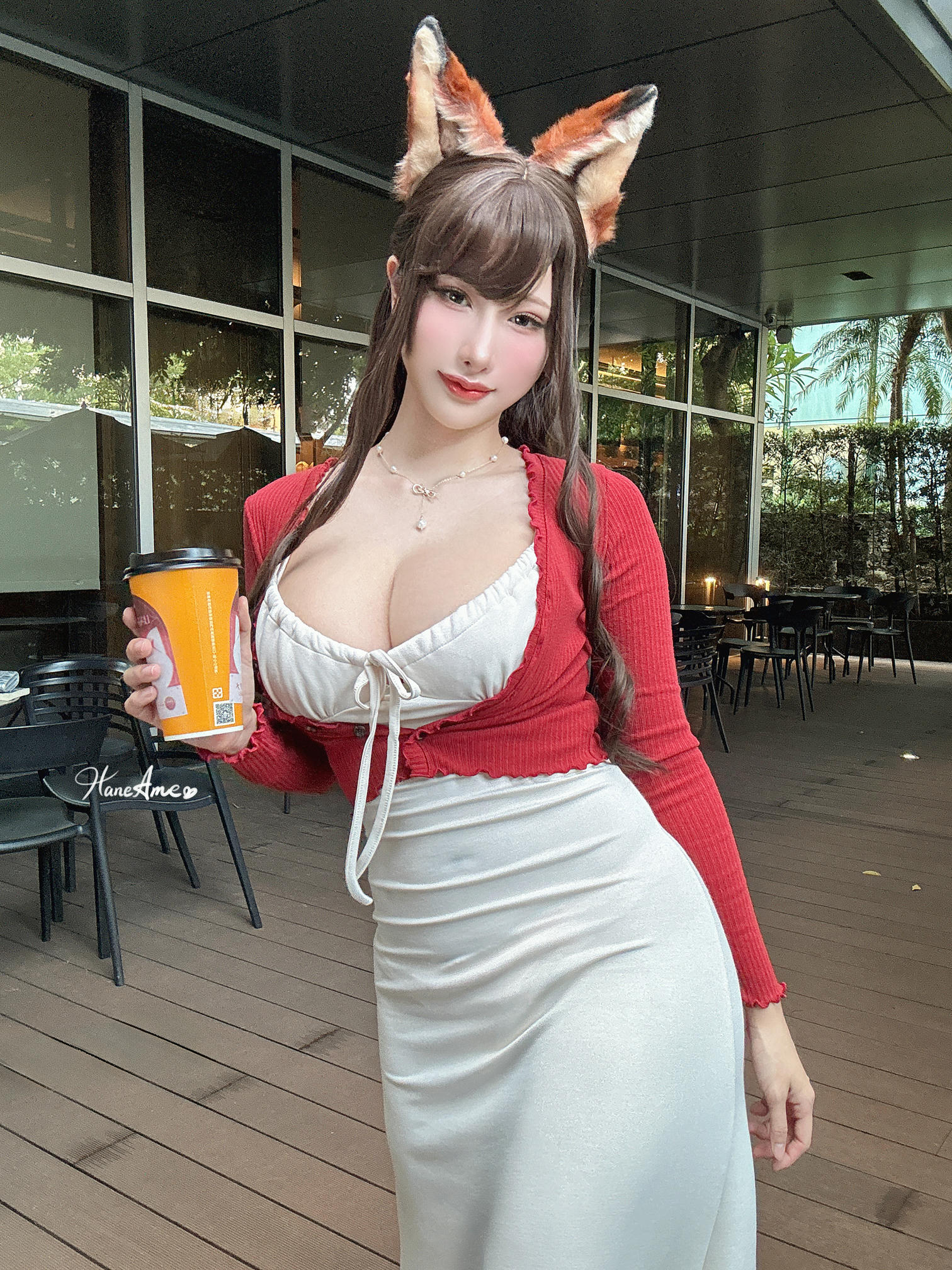 HaneAme雨波 NO.343 2024年11月 原創 寵物女友 秋日狐狸女友咖啡 [46P3V 498MB]_第2集