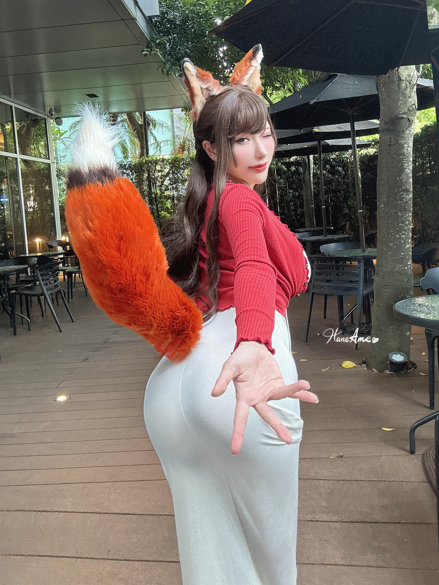 HaneAme雨波 NO.343 2024年11月 原創 寵物女友 秋日狐狸女友咖啡 [46P3V 498MB]_第3集