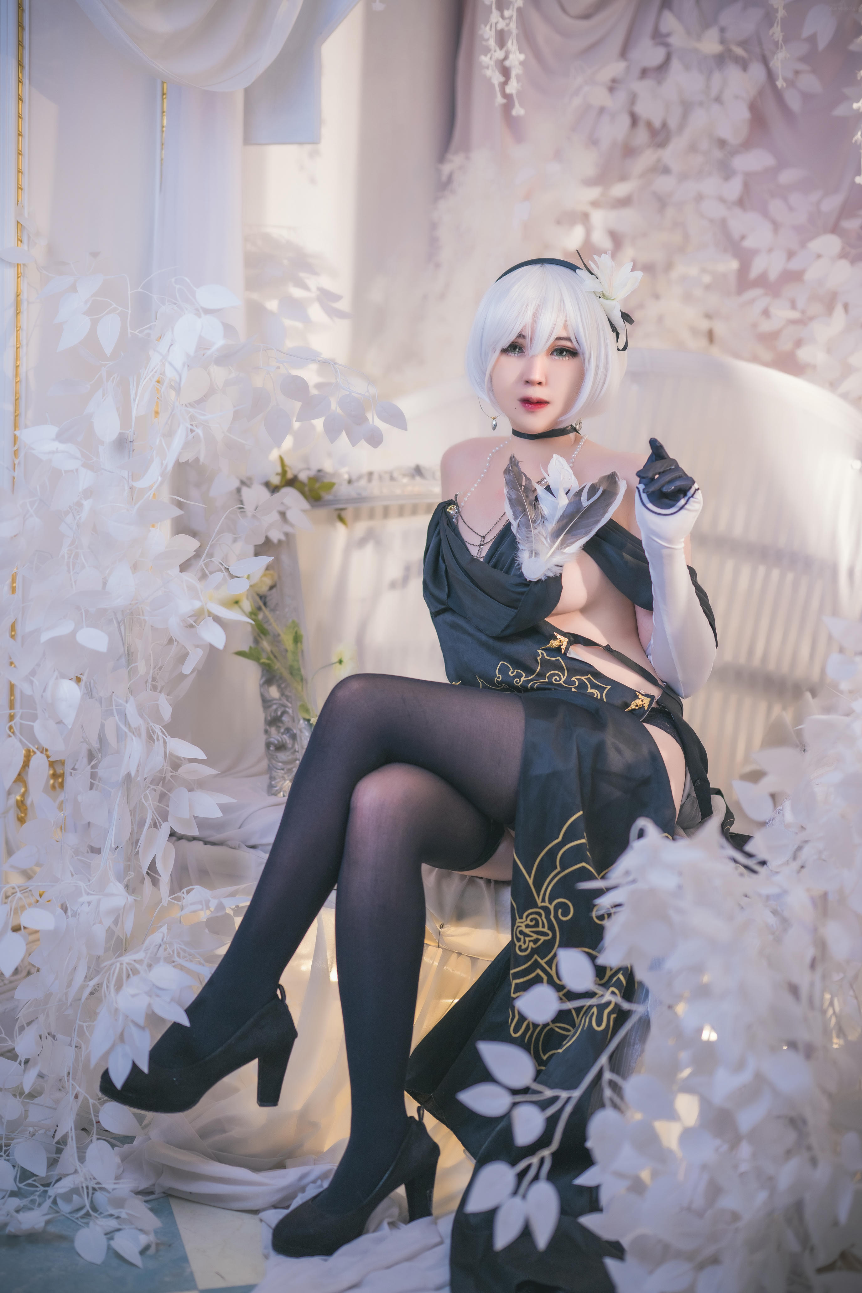 奈奈紀(@Hatori Sama)奈奈纪-2023-04-15_2B Nightdress _ fan art version 10P (Patreon)_00_第1集