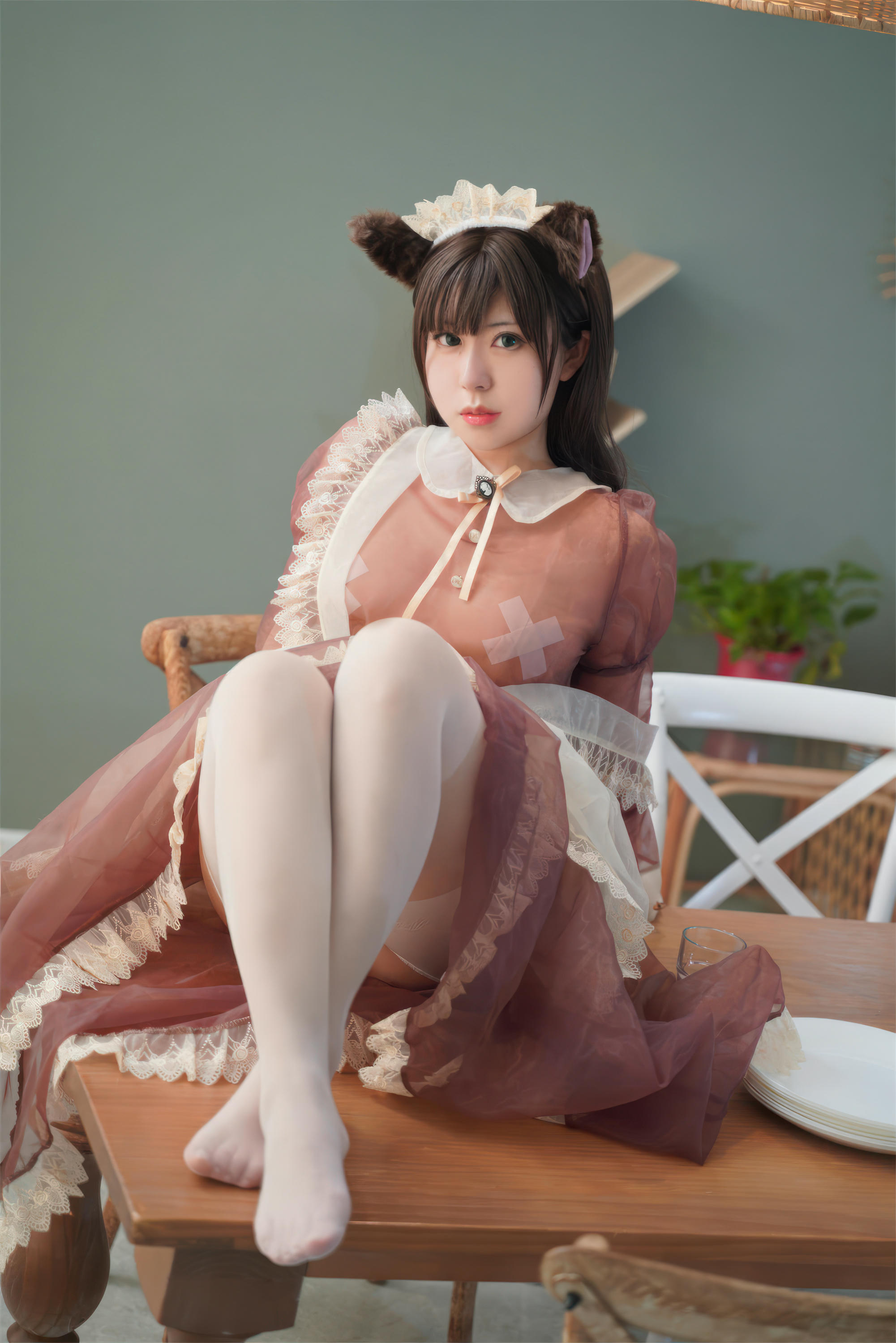 虎森森 NO.042 棕色透明女仆[35P-229.2M]_第1集