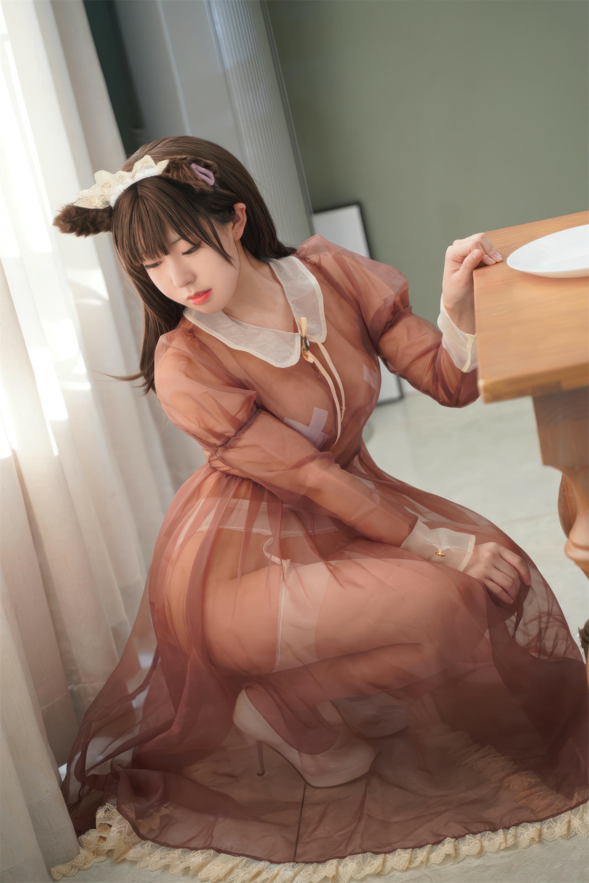 虎森森 NO.042 棕色透明女仆[35P-229.2M]_第2集