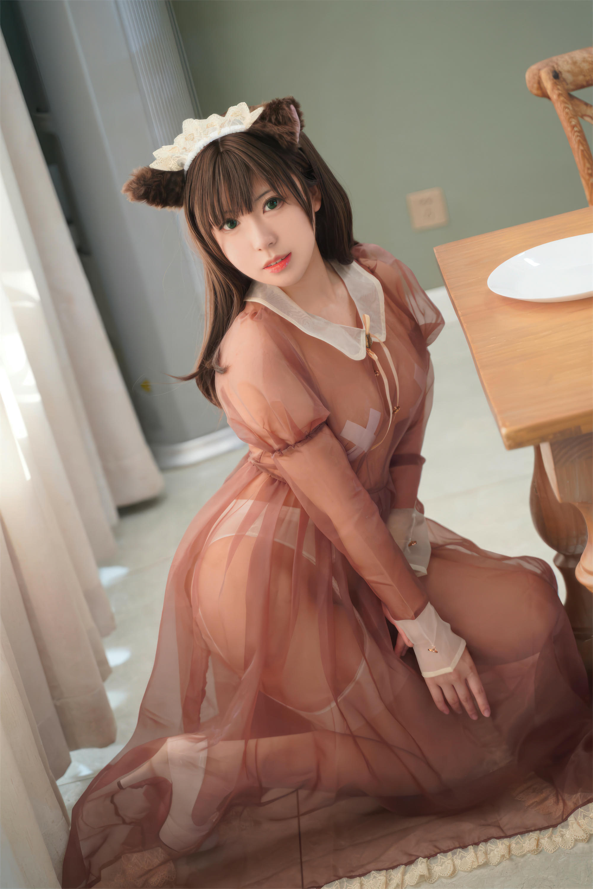 虎森森 NO.042 棕色透明女仆[35P-229.2M]_第2集