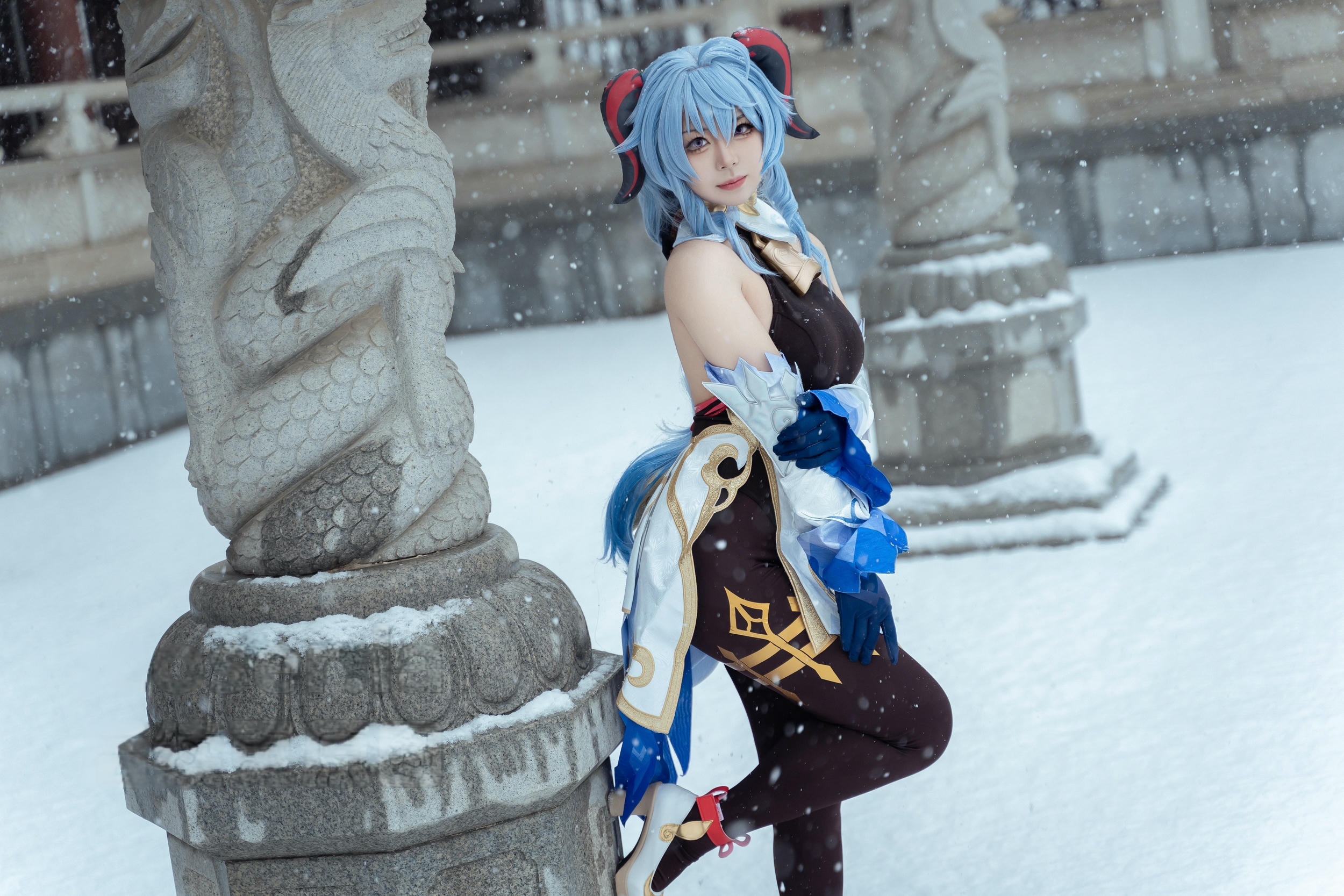 虎森森 NO.046 原神 甘雨 雪景[42P 298.2M]_第1集