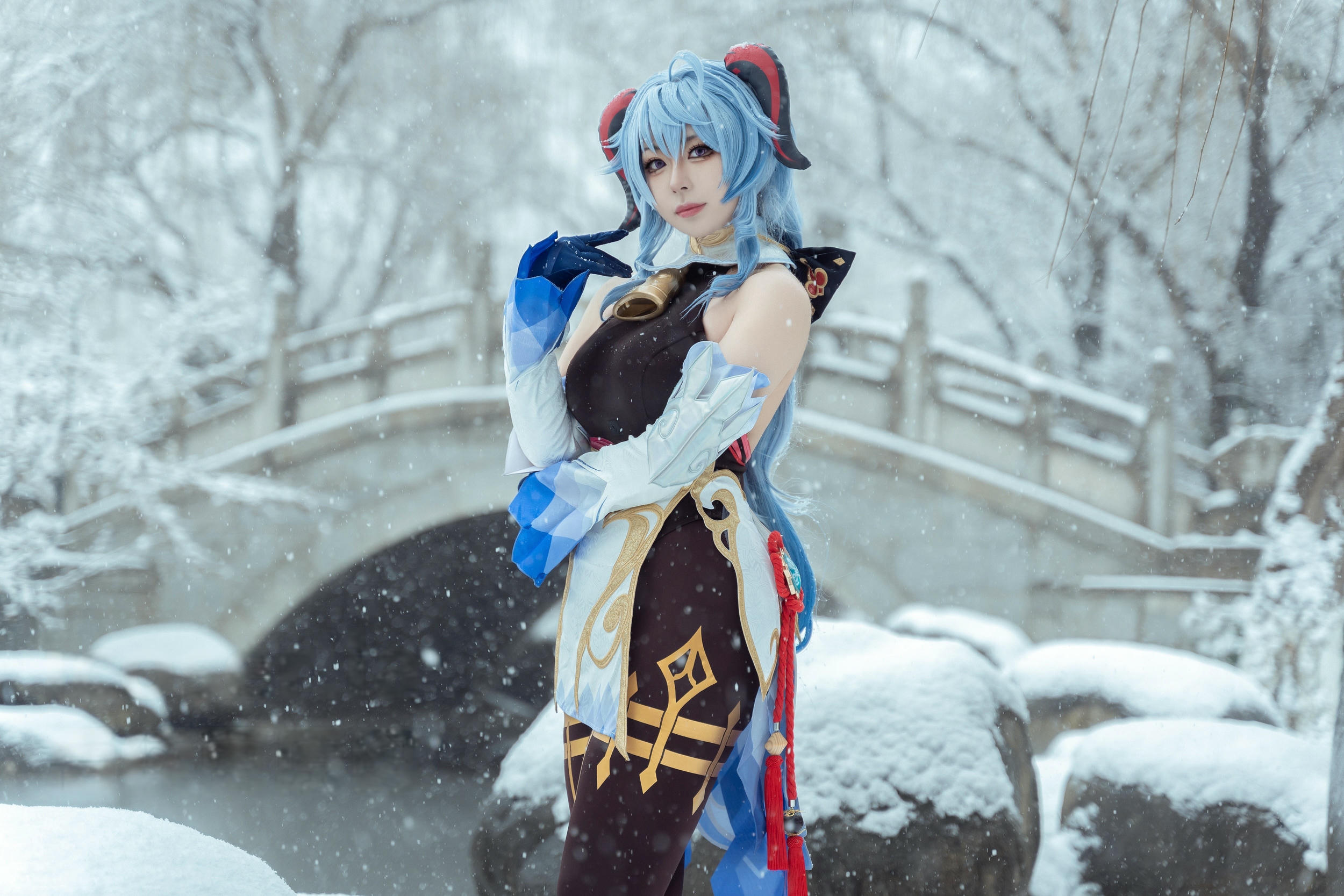 虎森森 NO.046 原神 甘雨 雪景[42P 298.2M]_第2集