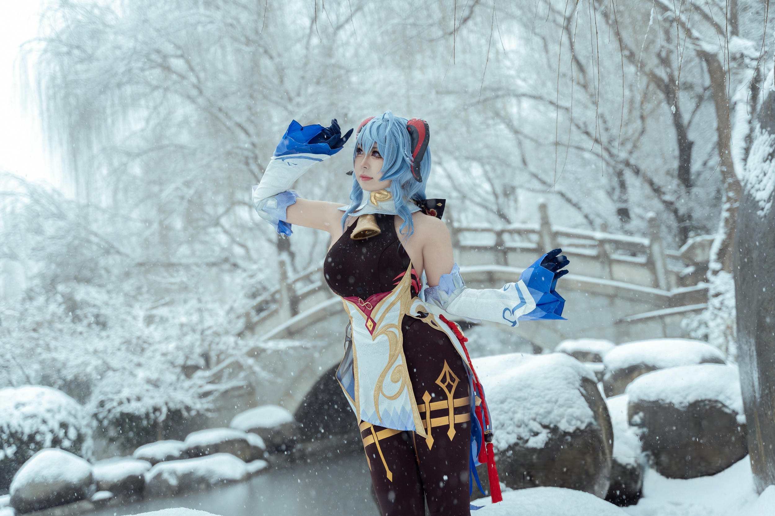 虎森森 NO.046 原神 甘雨 雪景[42P 298.2M]_第2集