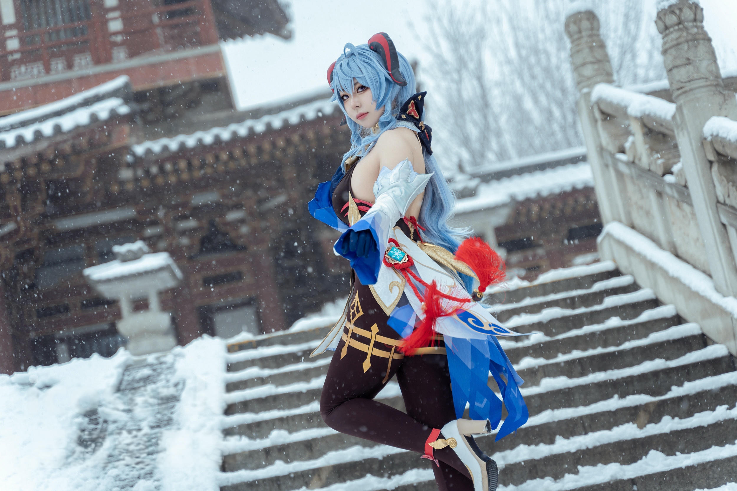 虎森森 NO.046 原神 甘雨 雪景[42P 298.2M]_第2集