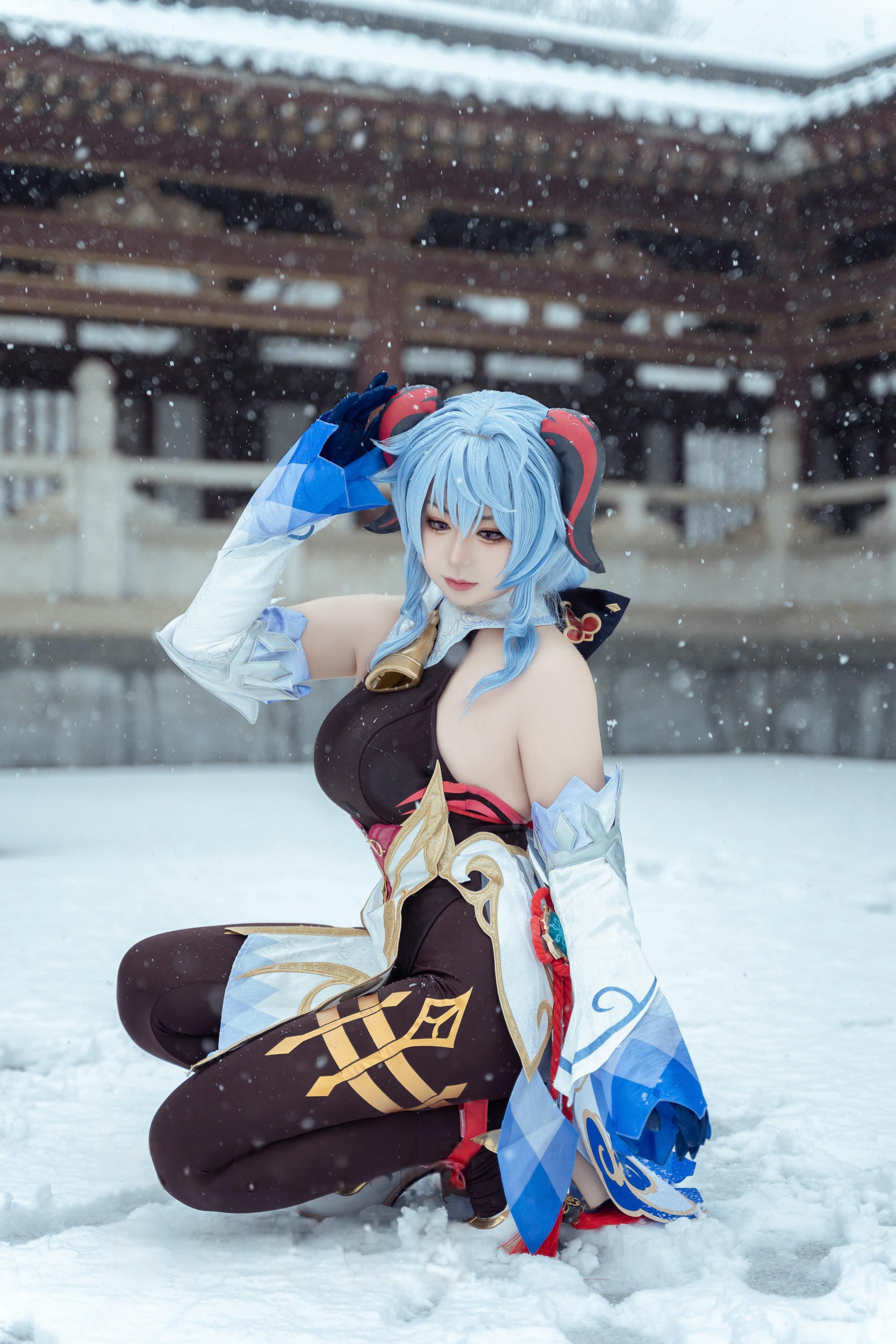 虎森森 NO.046 原神 甘雨 雪景[42P 298.2M]_第1集