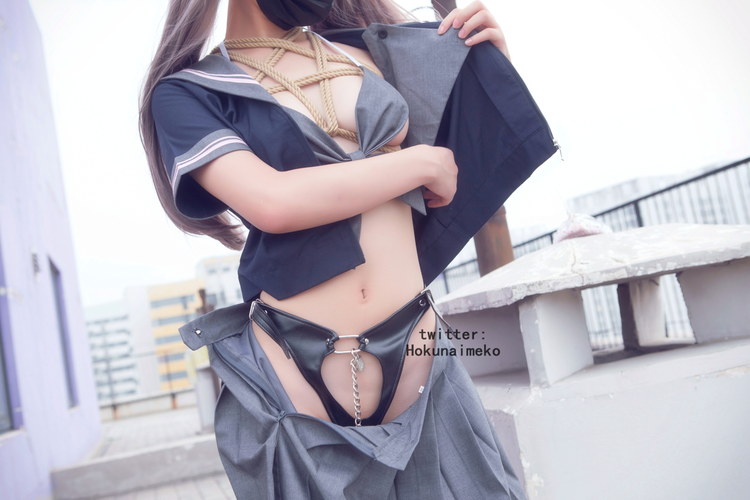 北乃芽子-Hokunaimeko NO.010 絞り！露出！スク水のＪＫ[90P 244MB]_第1集