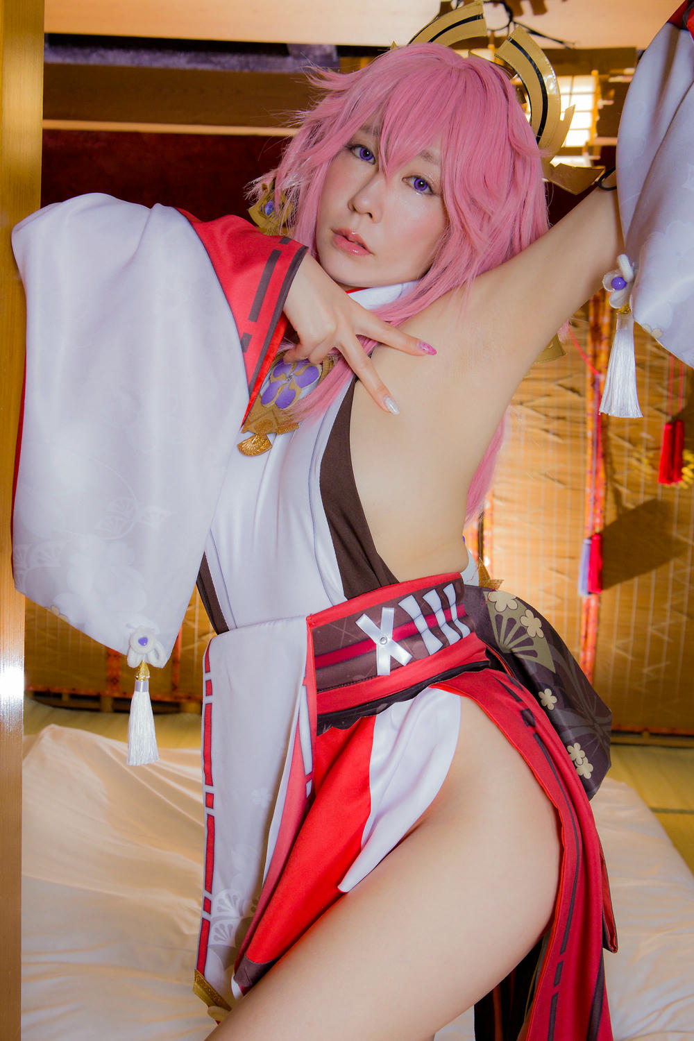林檎蜜纪Cosplayer-HERESYNO.032 Yae Miko (Genshin Impact) [139P1V-2_1.32GB]_第1集