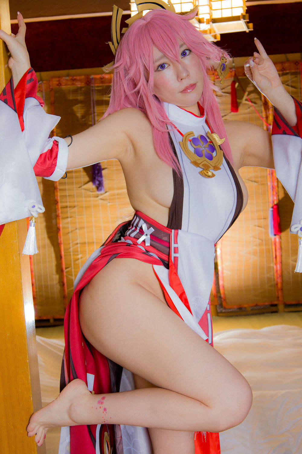 林檎蜜纪Cosplayer-HERESYNO.032 Yae Miko (Genshin Impact) [139P1V-2_1.32GB]_第1集