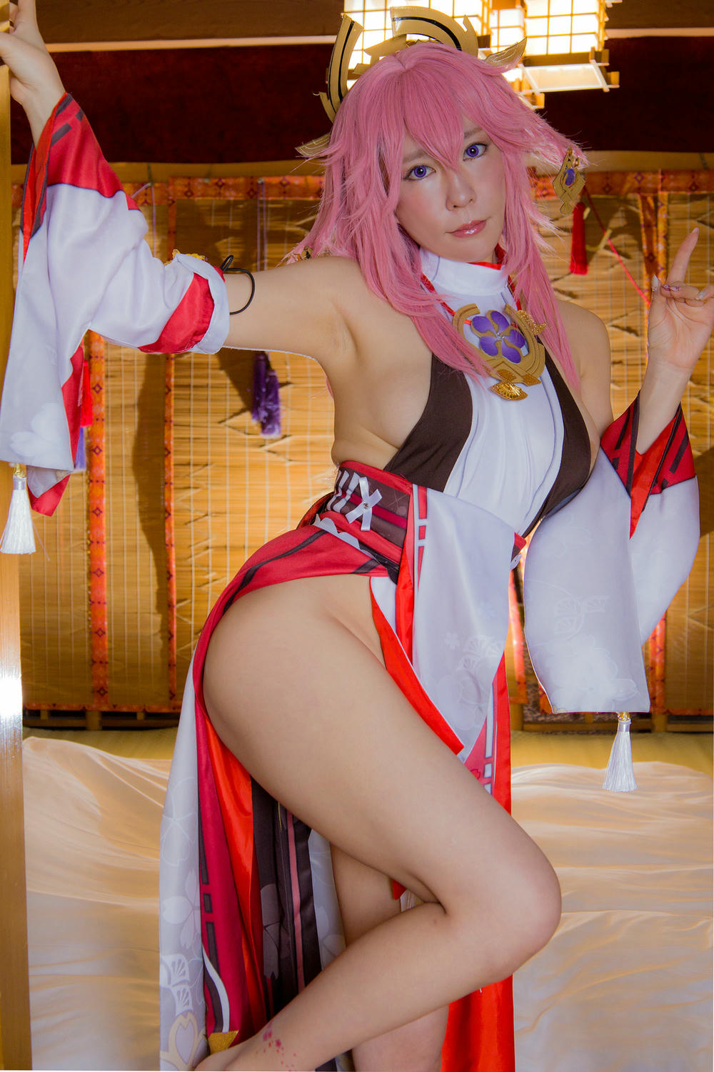 林檎蜜纪Cosplayer-HERESYNO.032 Yae Miko (Genshin Impact) [139P1V-2_1.32GB]_第1集
