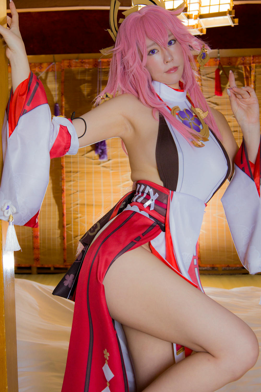 林檎蜜纪Cosplayer-HERESYNO.032 Yae Miko (Genshin Impact) [139P1V-2_1.32GB]_第1集
