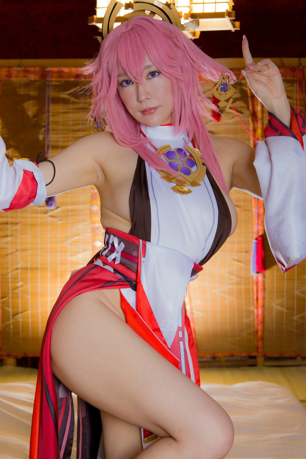 林檎蜜纪Cosplayer-HERESYNO.032 Yae Miko (Genshin Impact) [139P1V-2_1.32GB]_第1集