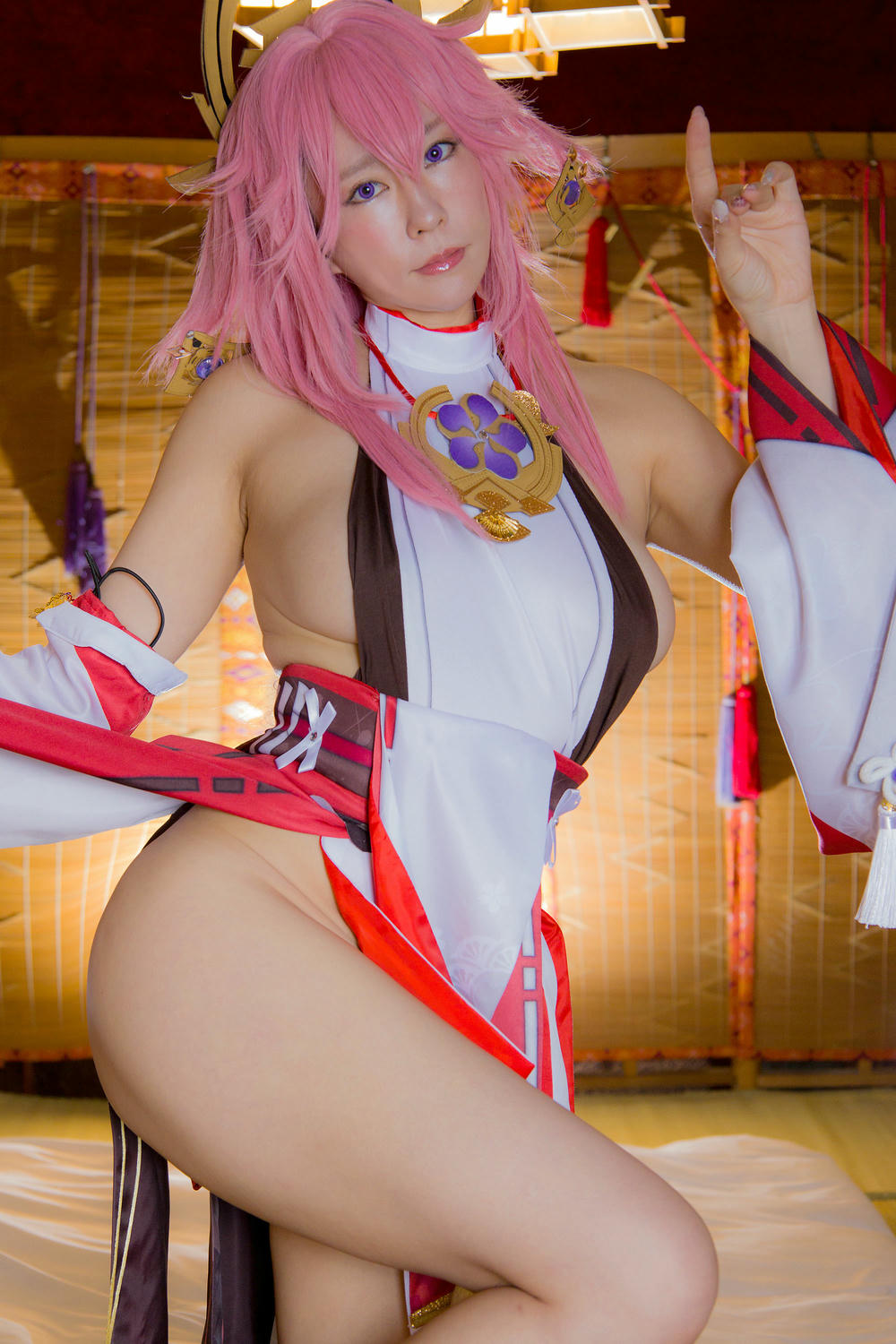 林檎蜜纪Cosplayer-HERESYNO.032 Yae Miko (Genshin Impact) [139P1V-2_1.32GB]_第1集