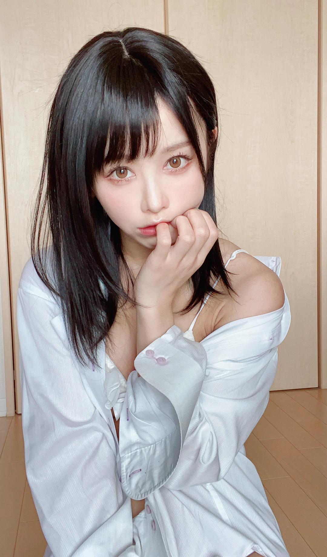 日本coser-193iKkyu3-シフォン下着とシャツ(_✌︎_ω_)✌︎_by_いくみ_from_Fantia_Kemono_第1集