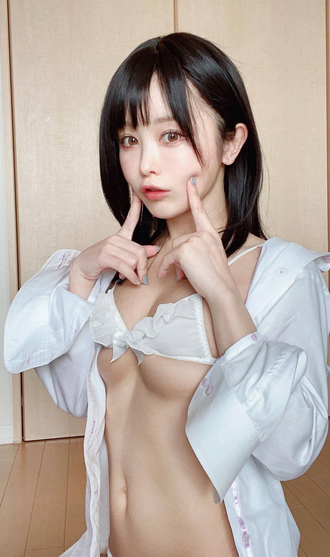 日本coser-193iKkyu3-シフォン下着とシャツ(_✌︎_ω_)✌︎_by_いくみ_from_Fantia_Kemono_第1集