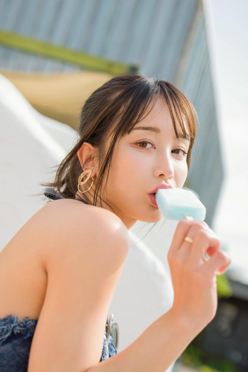 日本coser-193iKkyu3-いくみ-[2023.08.01] Denim Bikini×Popsicle🍨🩷_第1集
