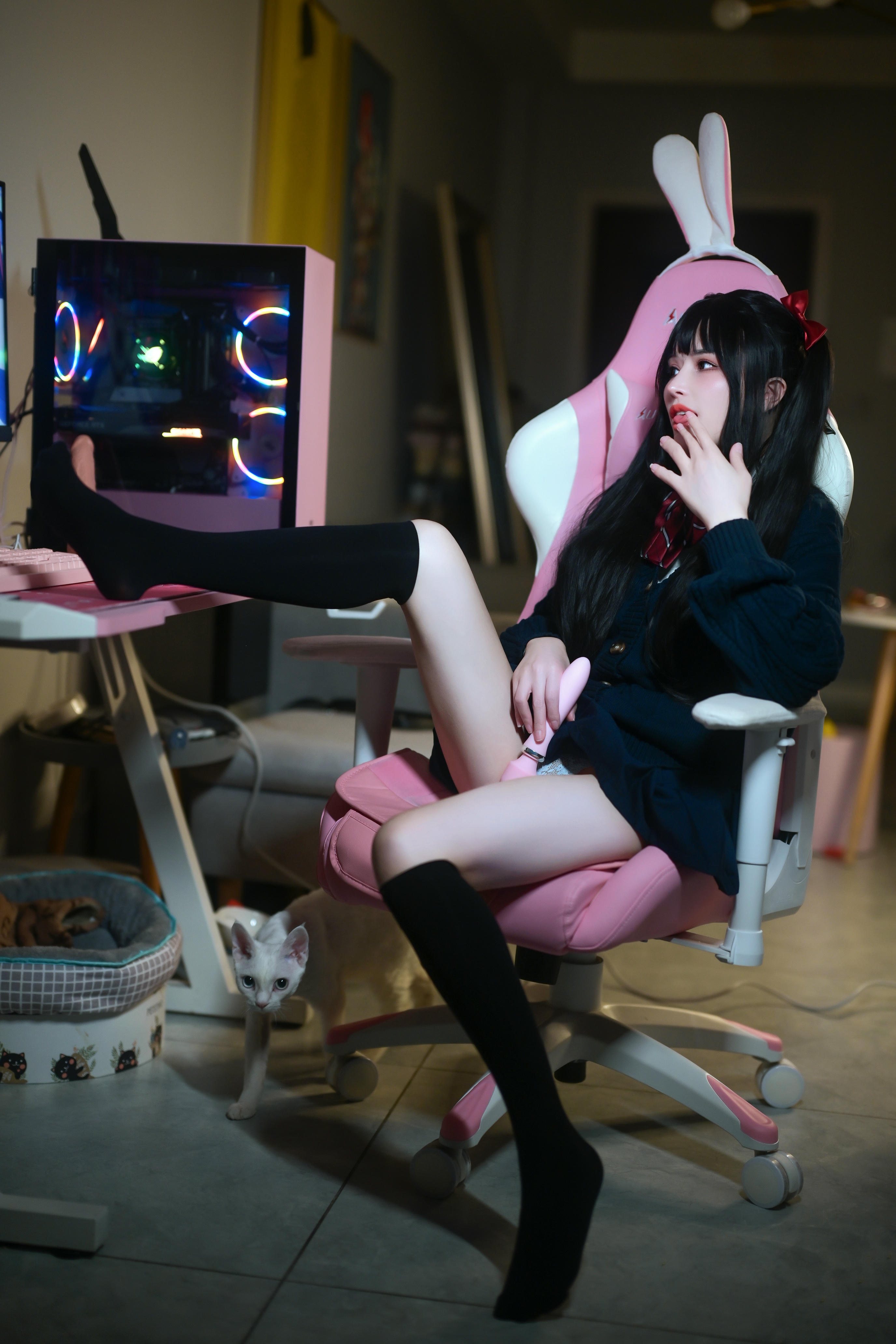 鹿八岁 NO.010 少女的悸动XJK双马尾 [120P1V 2.88GB]_第2集