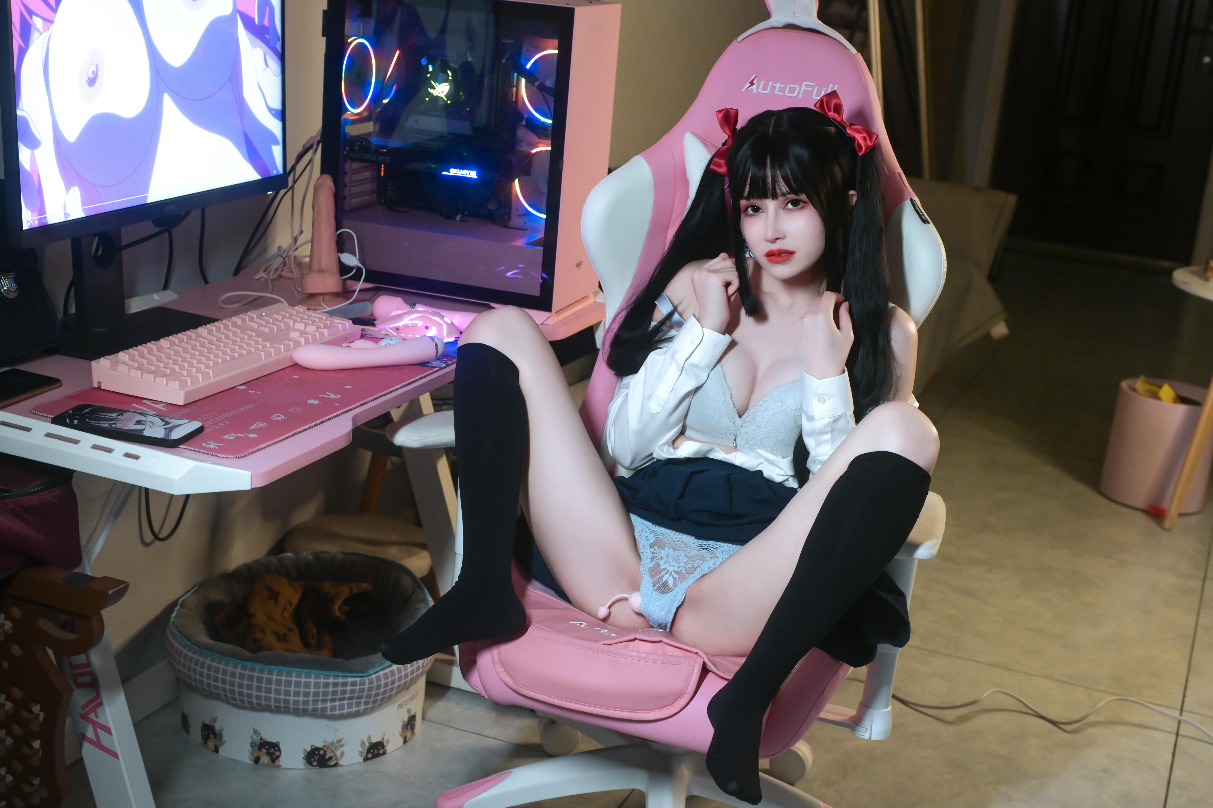 鹿八岁 NO.010 少女的悸动XJK双马尾 [120P1V 2.88GB]_第4集