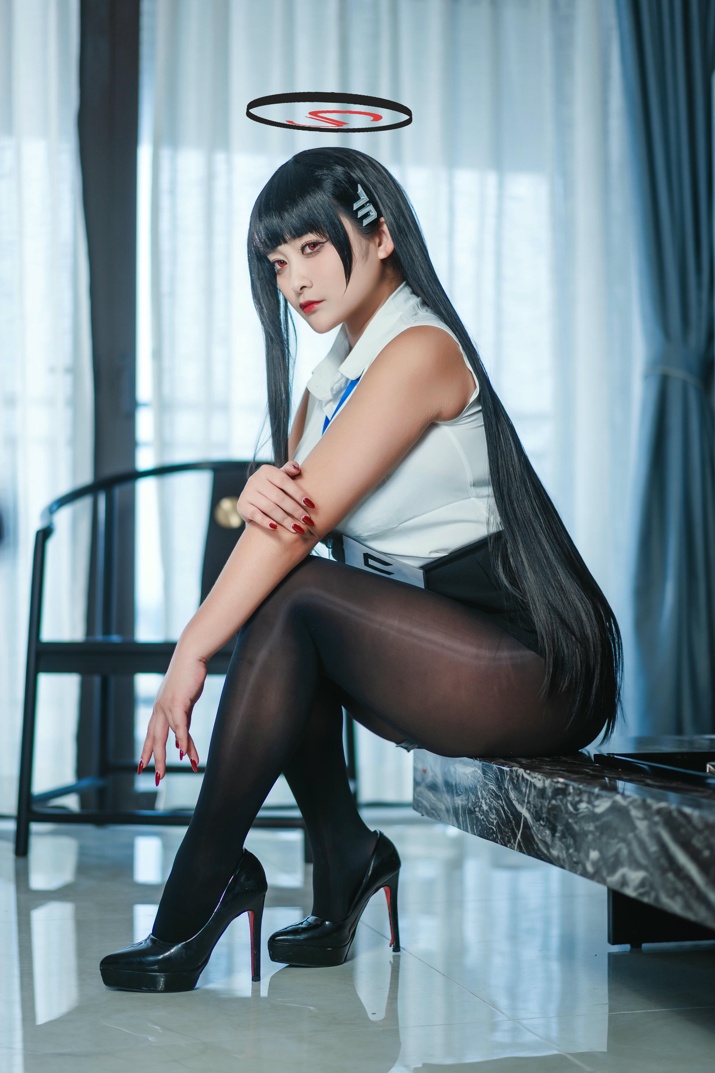 洛璃 LoLiSAMA NO.065 蔚蓝档案 莉音 [72P1V 1.06GB]_第3集