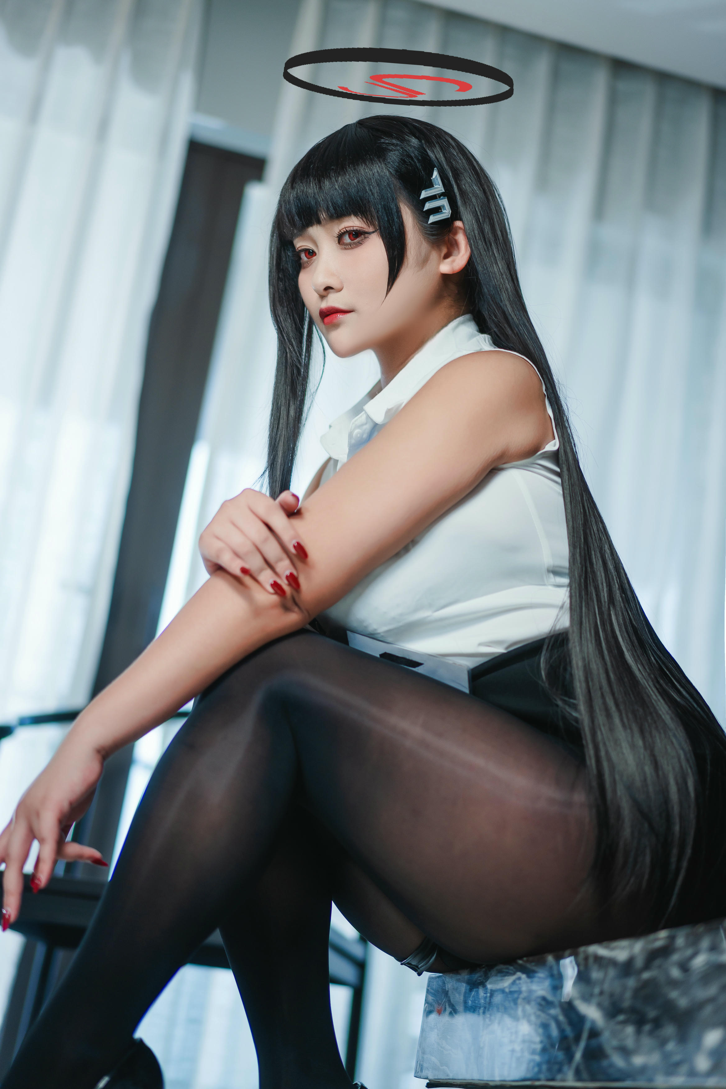 洛璃 LoLiSAMA NO.065 蔚蓝档案 莉音 [72P1V 1.06GB]_第3集