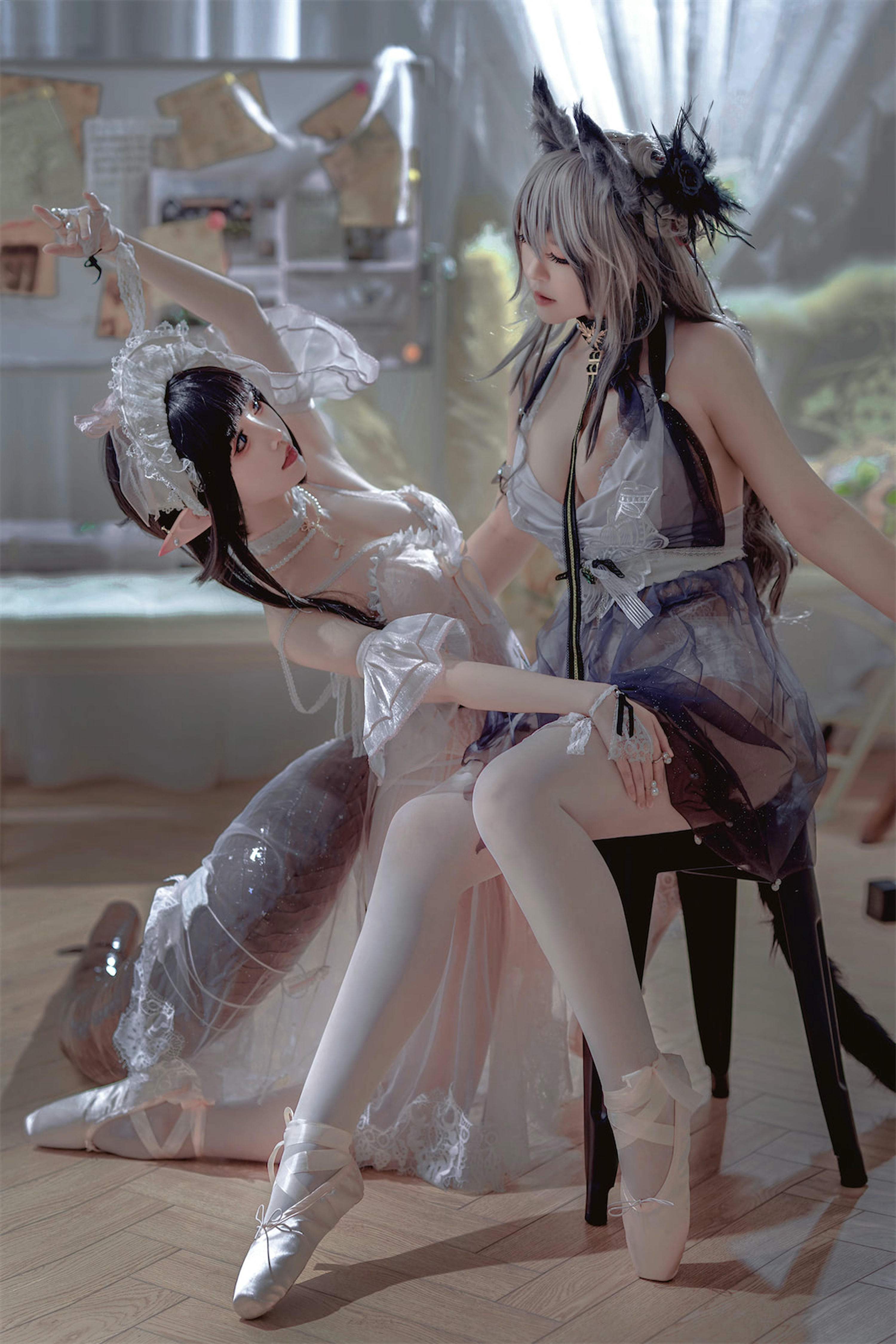 面饼仙儿 NO.119 &半半子 Arknights 黑x森蚺バレエ[56P-483MB]_第1集