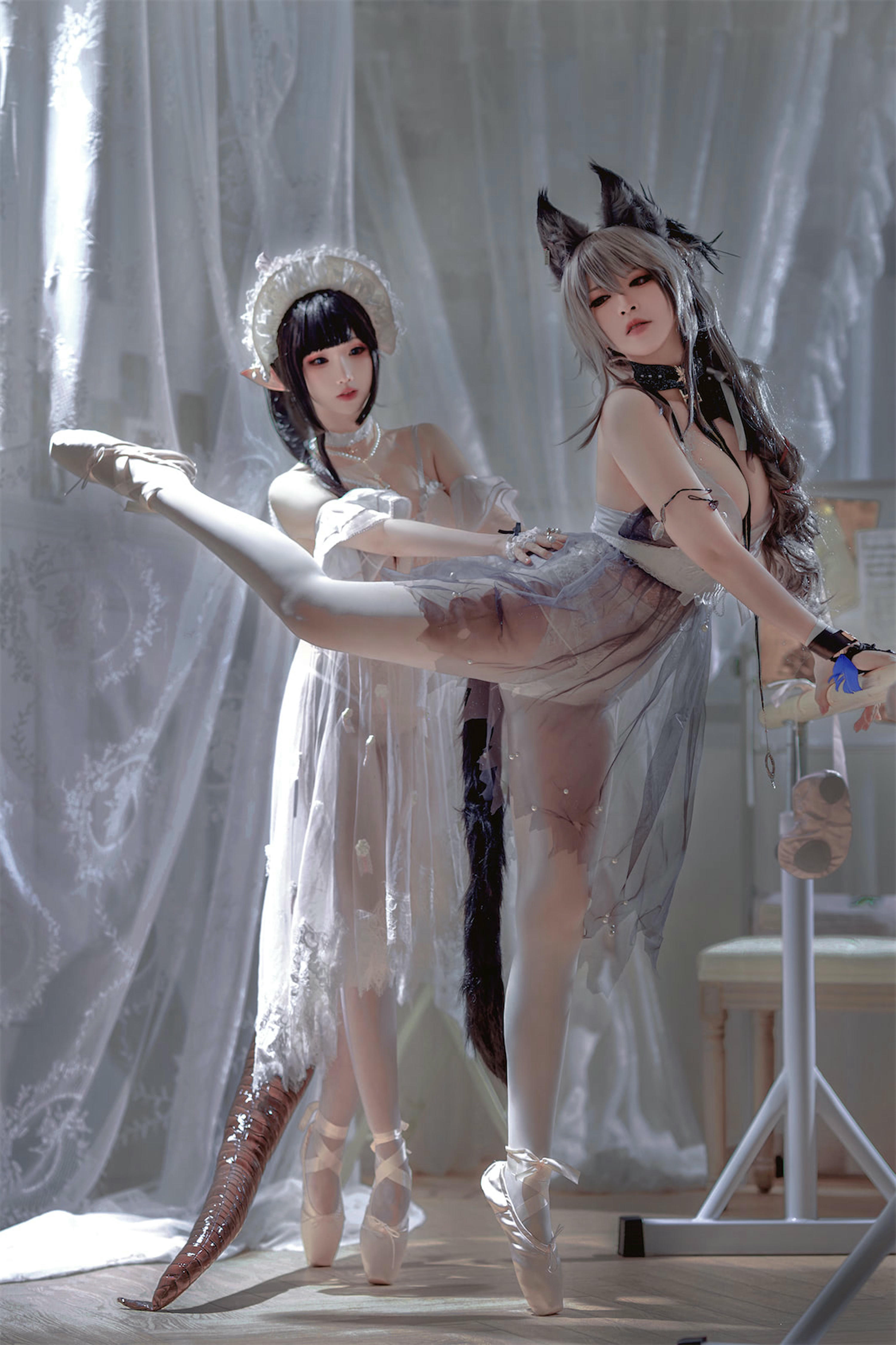 面饼仙儿 NO.119 &半半子 Arknights 黑x森蚺バレエ[56P-483MB]_第1集