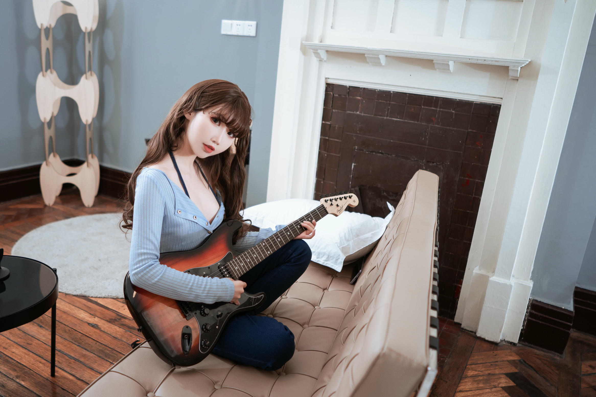 面饼仙儿 NO.123 吉他妹妹牛仔裤 [27P 278MB]_第1集